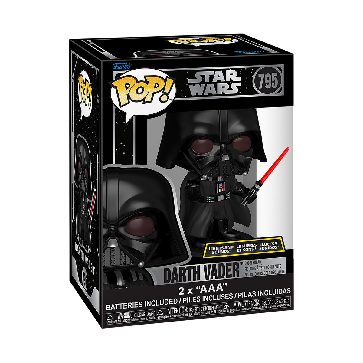 Image produit Darth Vader Figurine Funko Pop à tête oscillante avec lumière et son - Star Wars