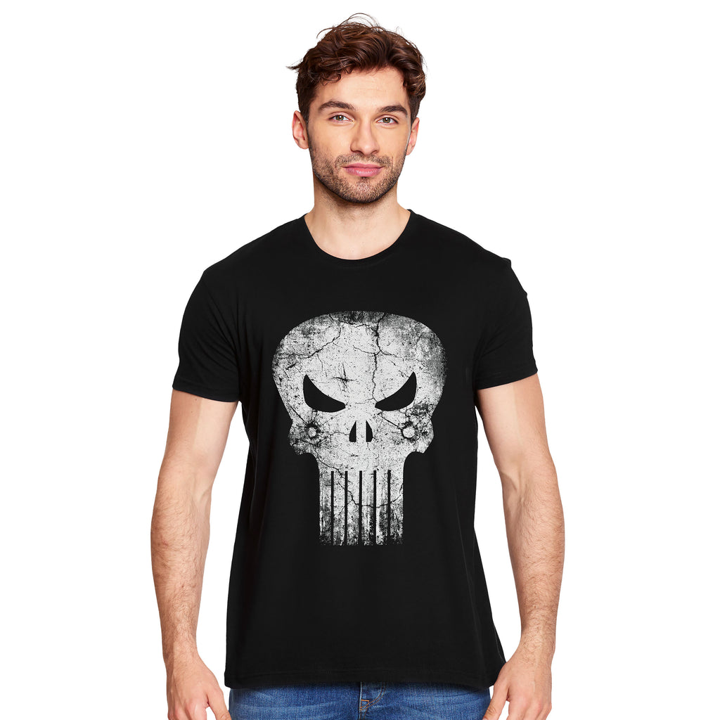 Produktbild Punisher - Skull Distress Logo T-Shirt schwarz