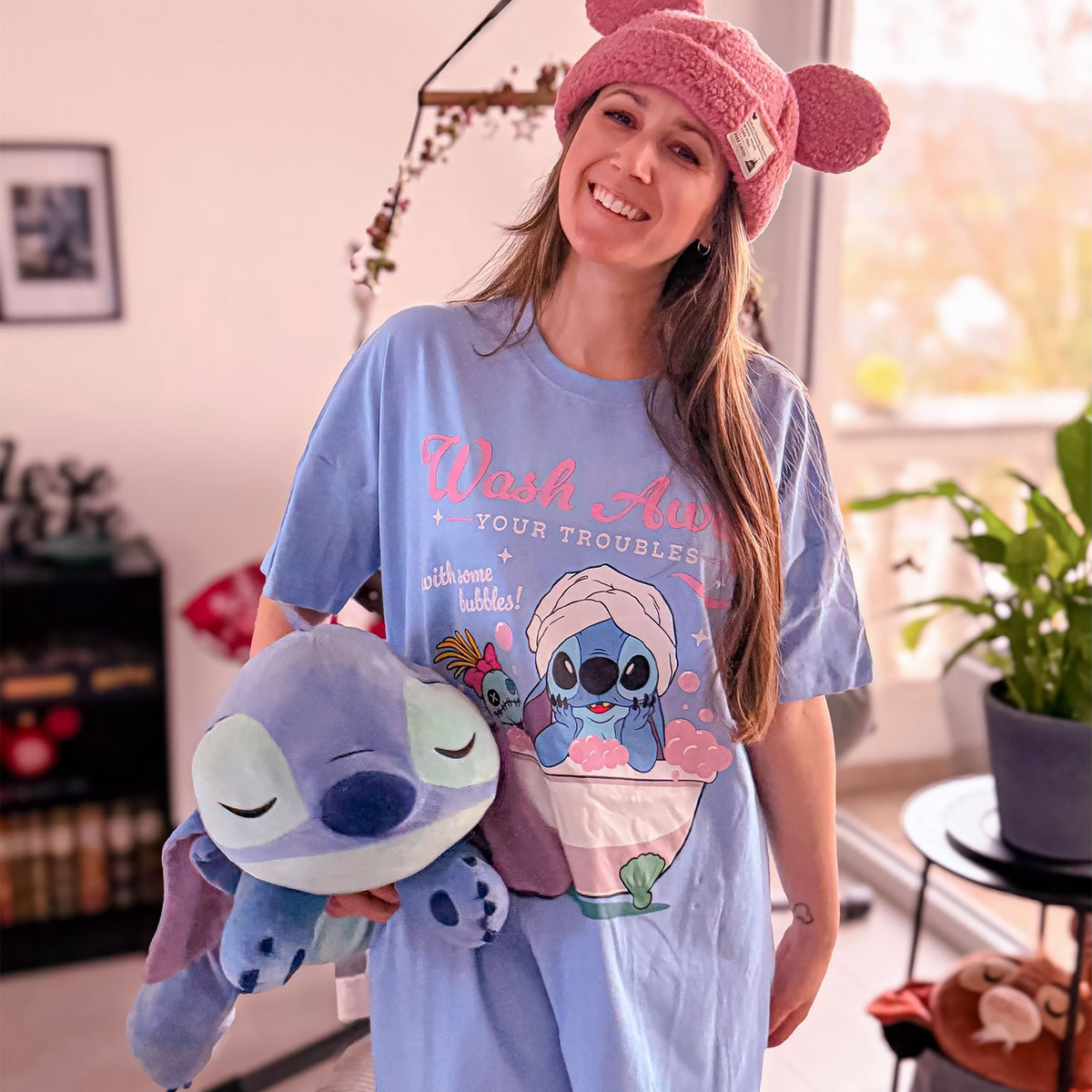 Immagine del prodotto Stitch Wash Away T-shirt lungo blu - Lilo & Stitch