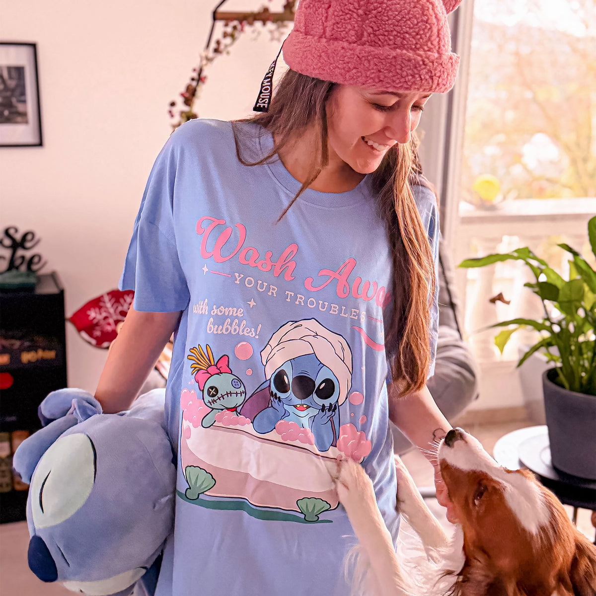 Immagine del prodotto Stitch Wash Away T-shirt lungo blu - Lilo & Stitch