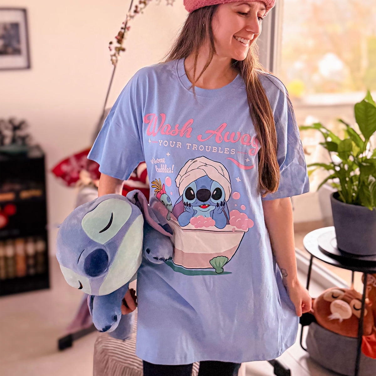 Immagine del prodotto Stitch Wash Away T-shirt lungo blu - Lilo & Stitch