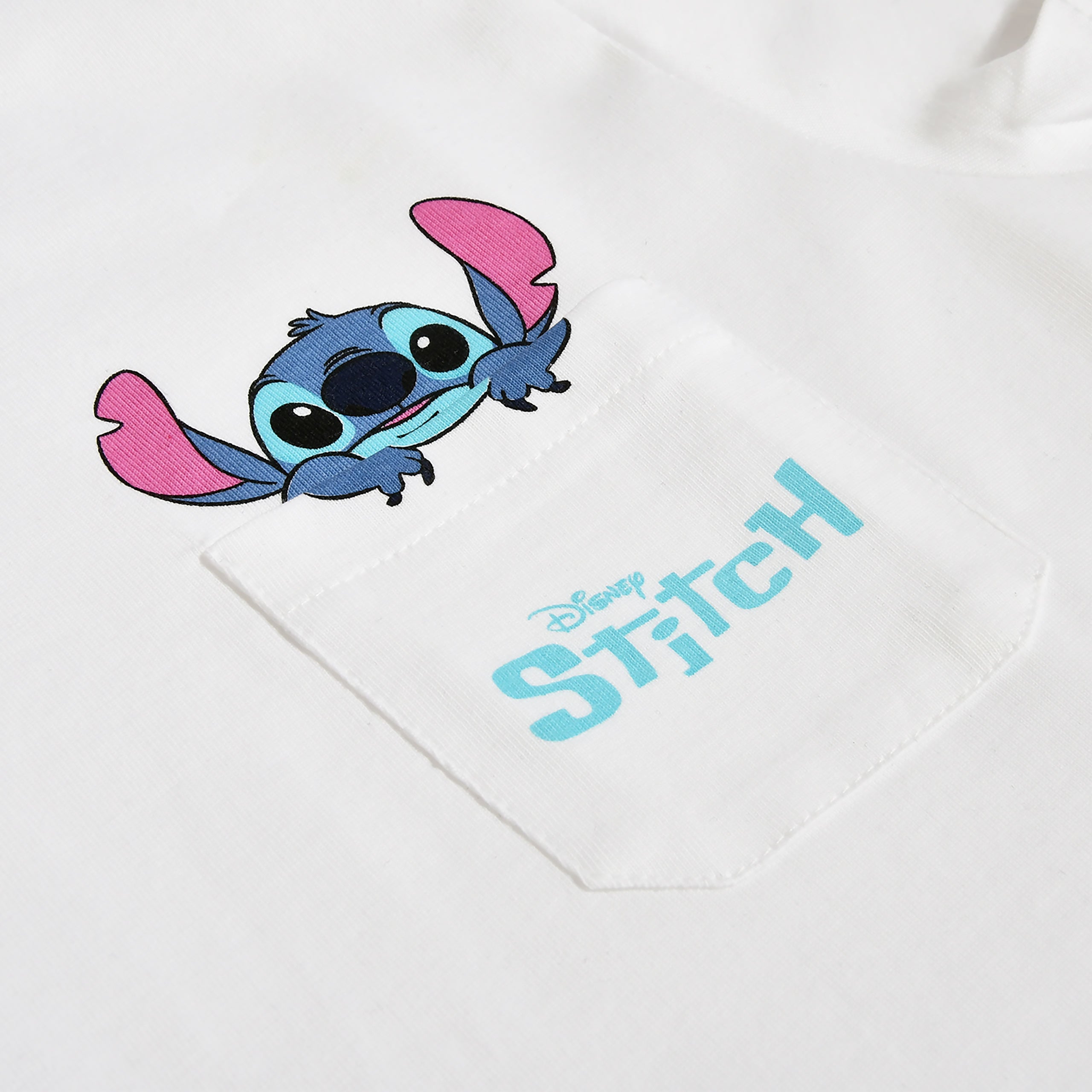 Produktbild Stitch Pocket T-Shirt weiß - Lilo & Stitch