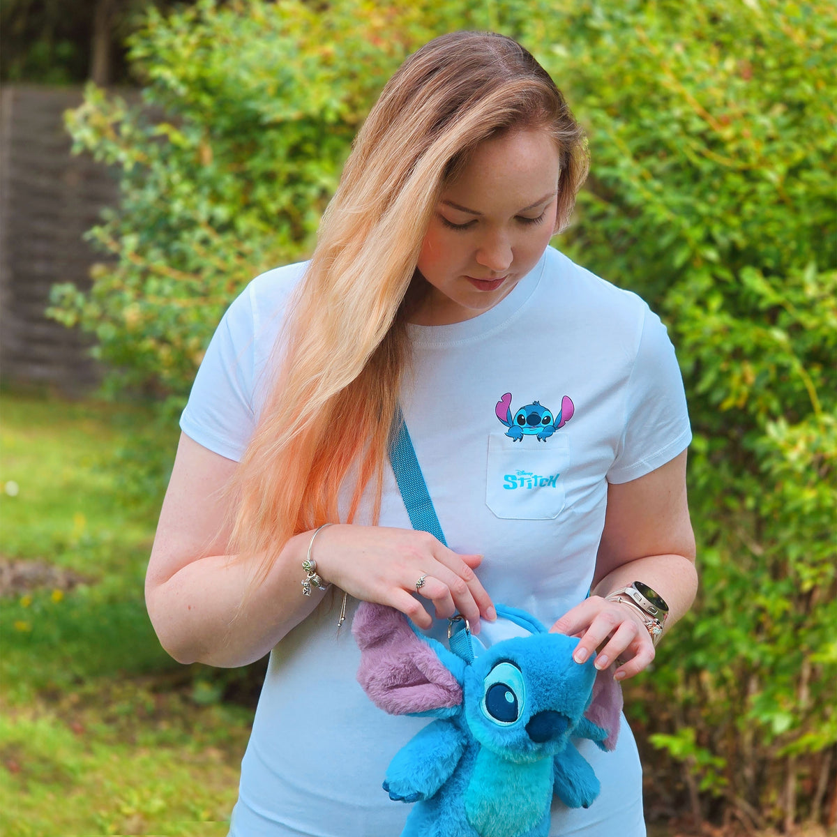 Produktbild Stitch Pocket T-Shirt weiß - Lilo & Stitch