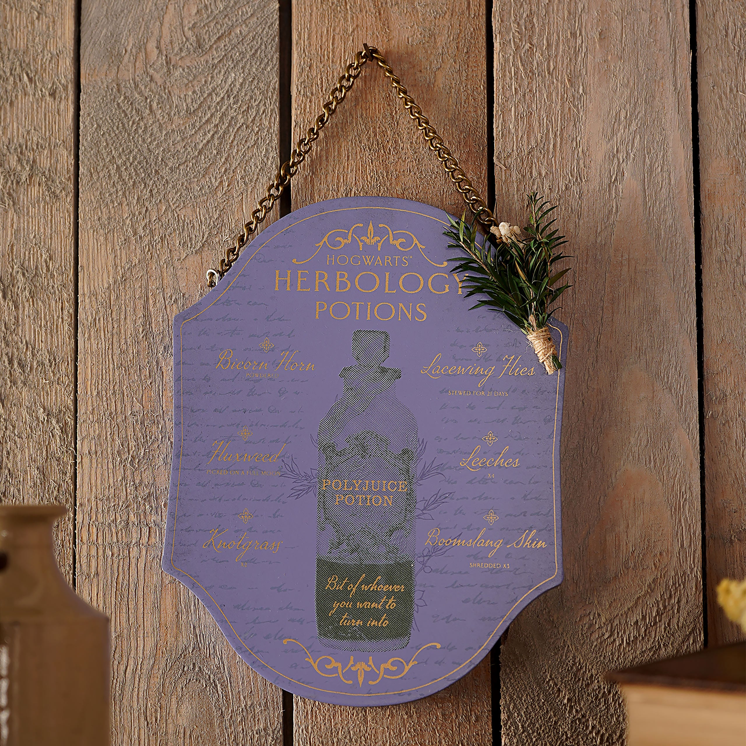 Image produit Harry Potter - Tableau mural en bois Herboristerie et Potions
