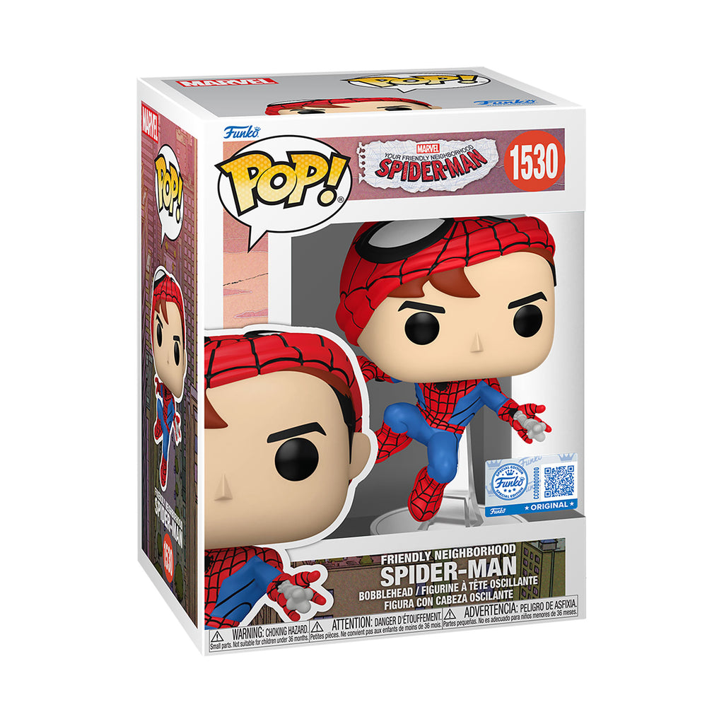 Produktbild Spider-Man - Unmasked Funko Pop Wackelkopf-Figur