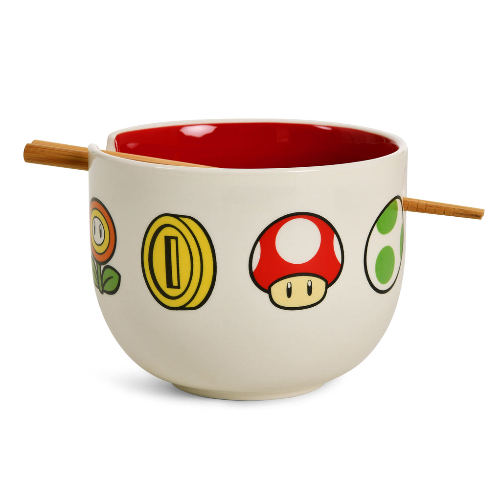 Produktbild Super Mario - Symbols Ramen Schale mit Ess-Stäbchen