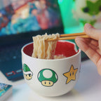 Produktbild Super Mario - Symbols Ramen Schale mit Ess-Stäbchen