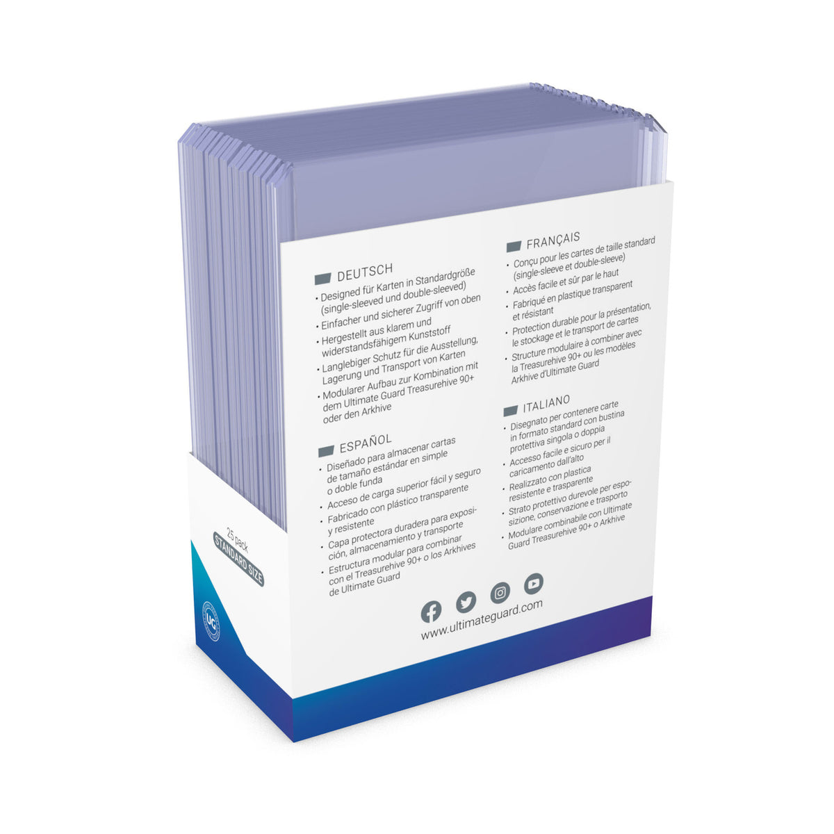 Produktbild Ultimate Guard Card Covers Toploading 35 pt Transparent 25er-Pack