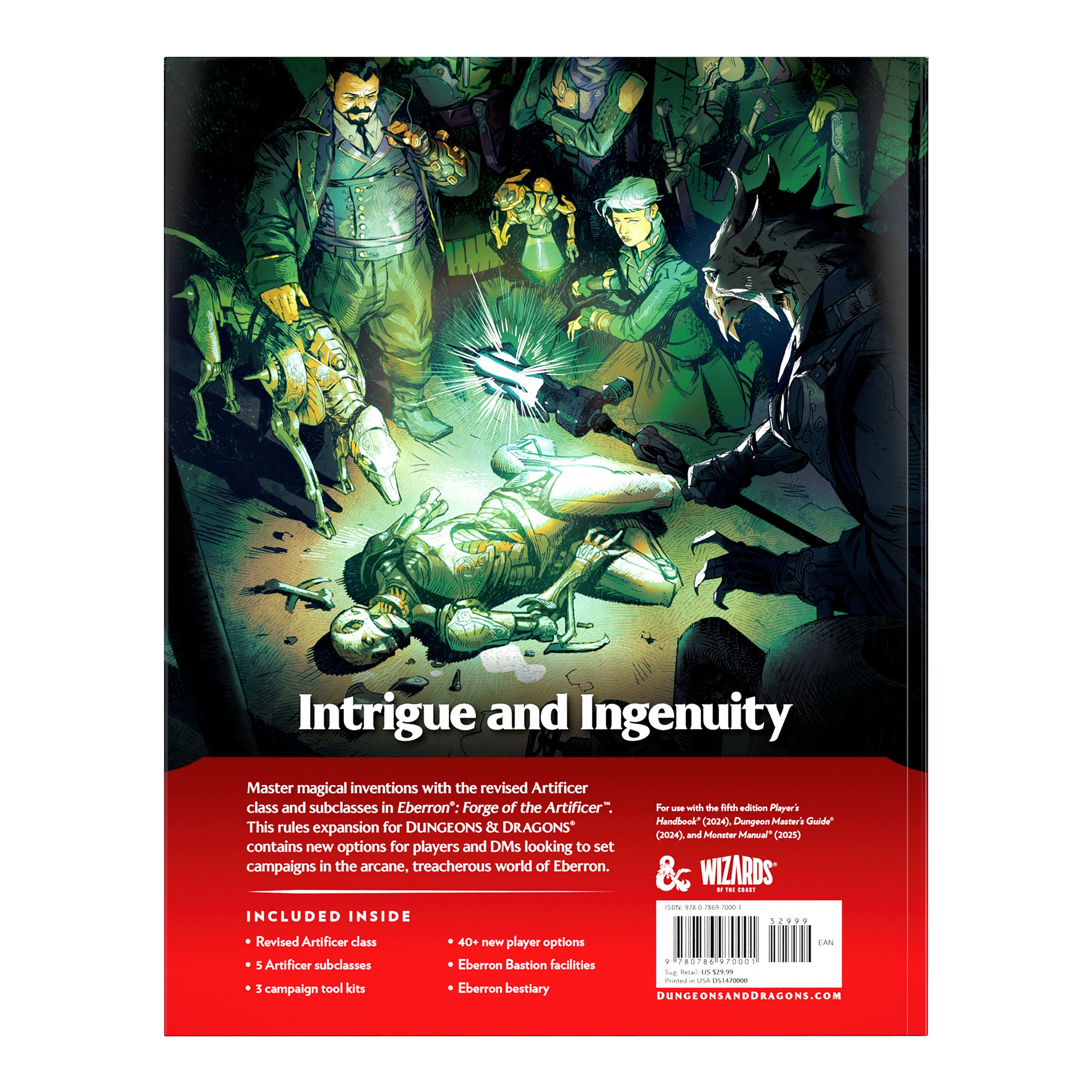 Immagine del prodotto Dungeons & Dragons - Eberron: Forge of the Artificer Libro di espansione delle regole Edizione inglese