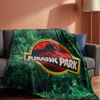 Produktbild Jurassic Park - Jungle Logo Flauschdecke