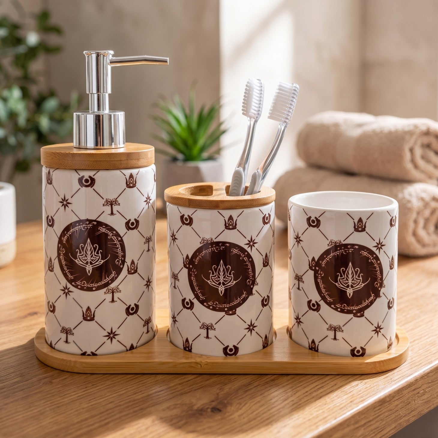 Image produit Le Seigneur des Anneaux - Set de salle de bain insigne de la Lórien 3 pièces