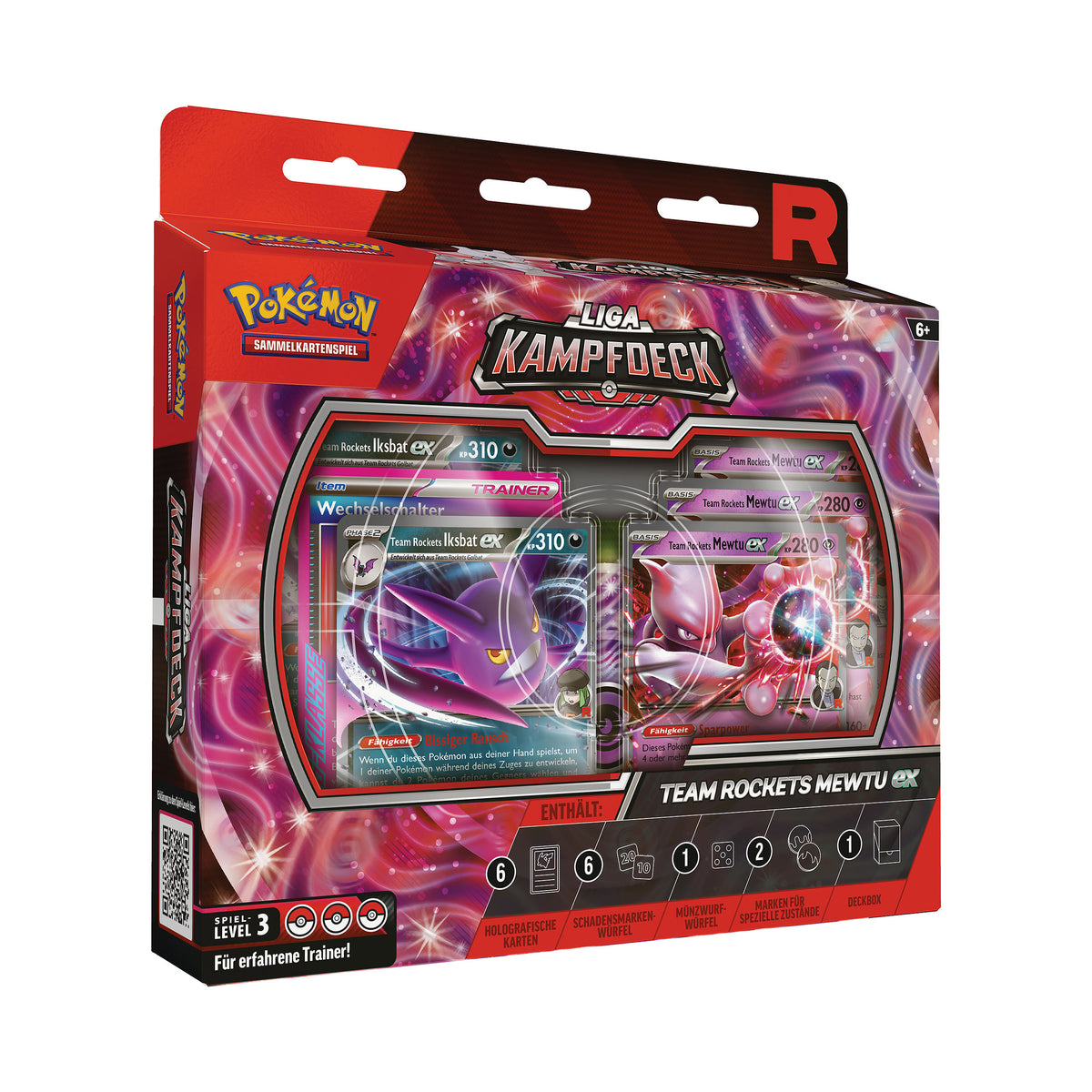 Produktbild Pokemon - Rockets Mewtu-ex Liga-Kampfdeck Sammelkarten Box