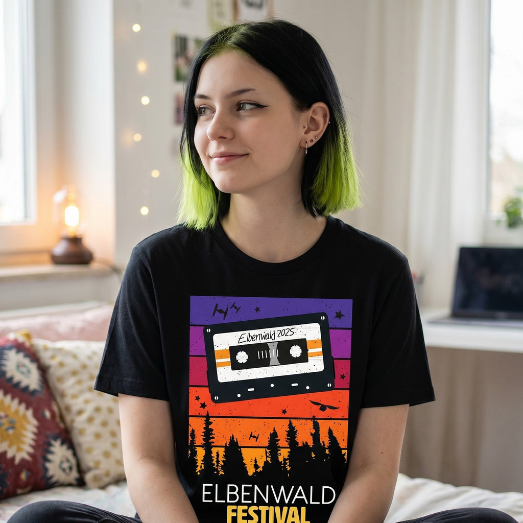 Produktbild Elbenwald Festival - Tape Shirt schwarz