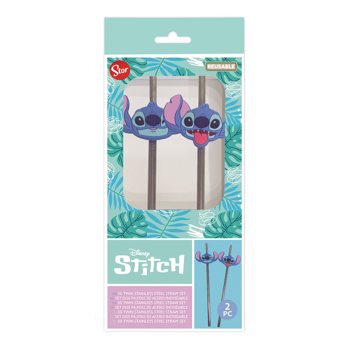 Product image Stitch Aloha Straws 2-Piece Set - Lilo & Stitch
