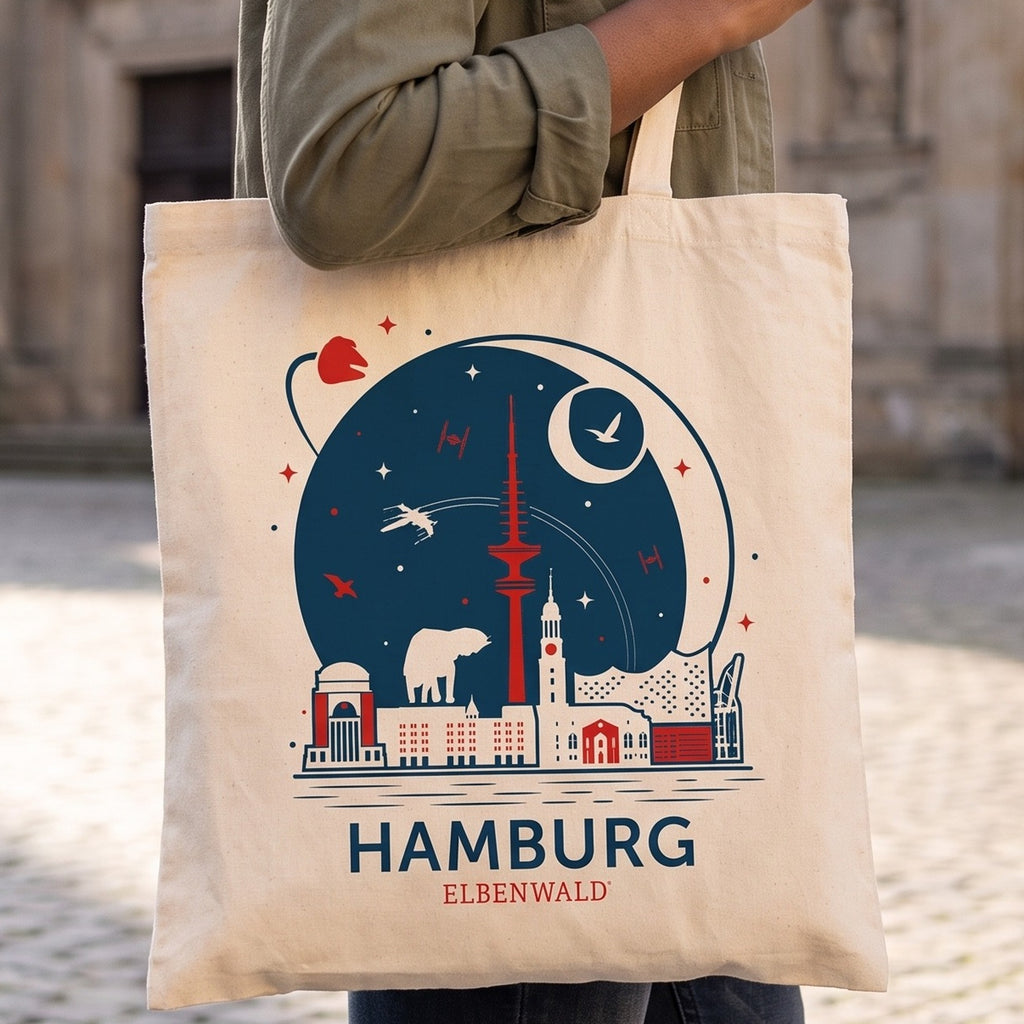 Immagine del prodotto Elbenwald ad Amburgo Borsa in juta Skyline