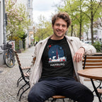 Image produit T-shirt Elbenwald à Hambourg Skyline noir