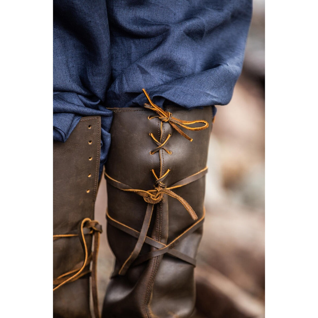 Image produit Bottes médiévales Ole en cuir nubuck marron