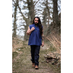 Produktbild Mittelalter Stehkragen Schnürhemd Louis ärmellos blau