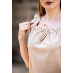 Immagine del prodotto Blusa estiva medievale Adele senza maniche beige