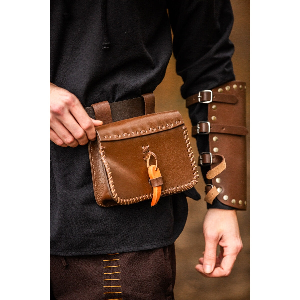 Produktbild Mittelalter Leder Gürteltasche Volmar