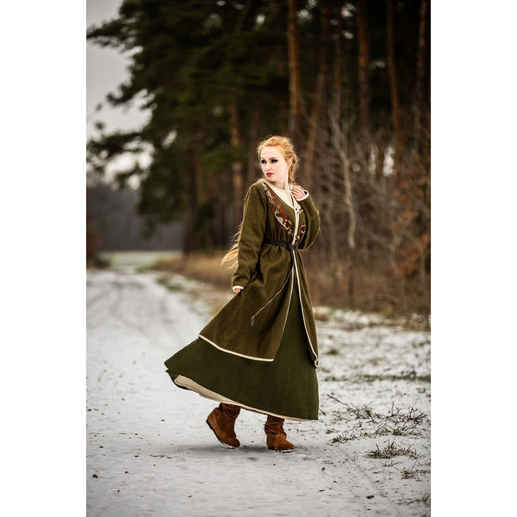 Produktbild Mittelalter Birka Mantel Skadi grün