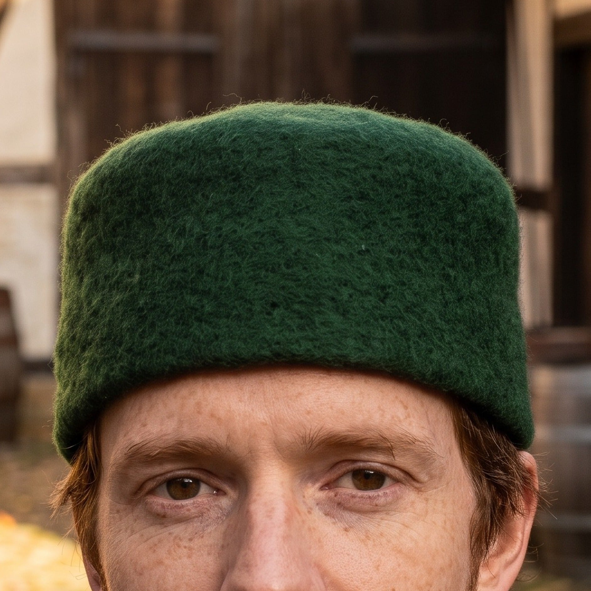 Produktbild Mittelalter Wollfilzkappe Hans grün