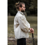 Immagine del prodotto Camicia medievale con colletto in piedi e lacci Bruno beige