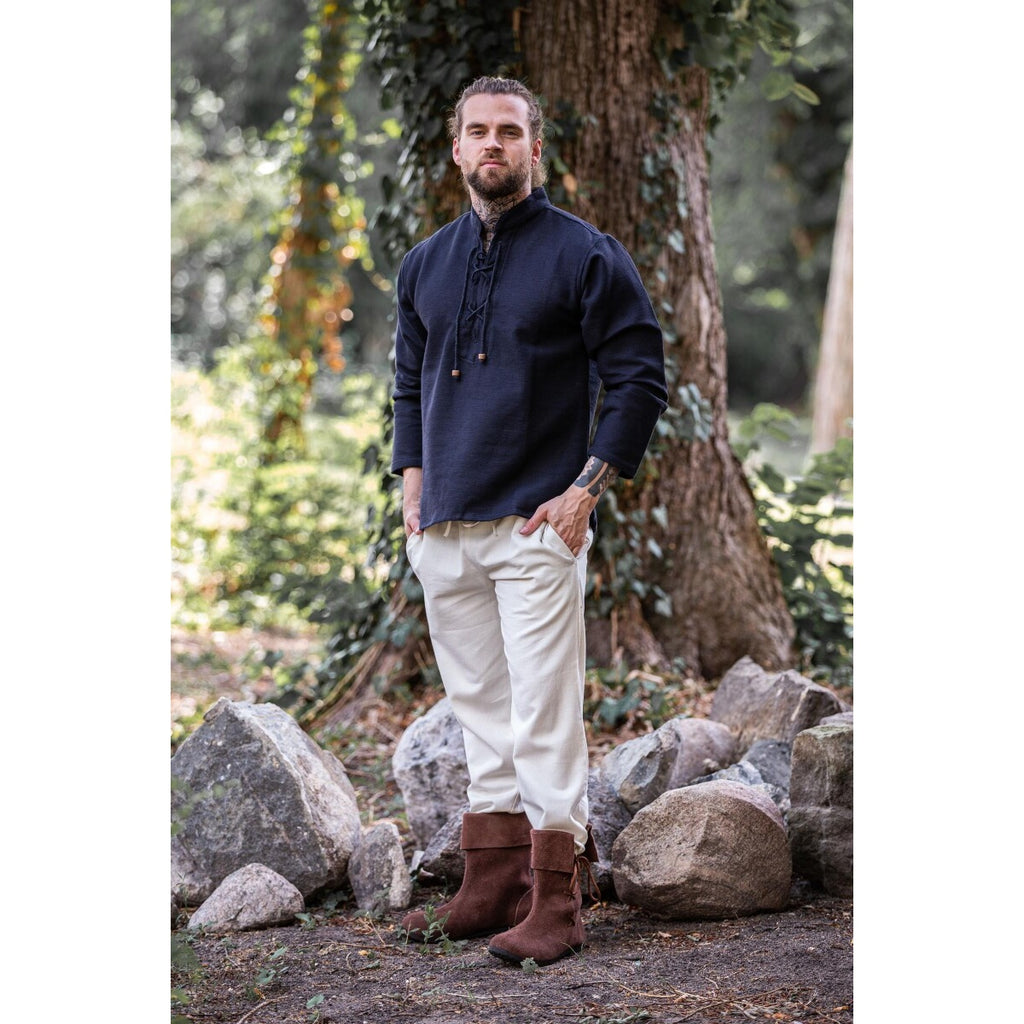 Product image Medieval Cotton Shirt Ingolf handwoven black