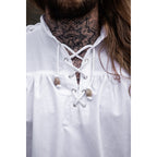 Product image Medieval Lace-Up Shirt with Eyelets Adrian White