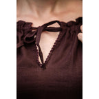 Immagine del prodotto Blusa medievale a maniche corte Sandra marrone scuro