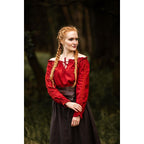 Immagine del prodotto Blusa medievale con pizzo Bettina rossa