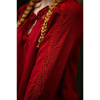 Immagine del prodotto Blusa medievale con pizzo Bettina rossa