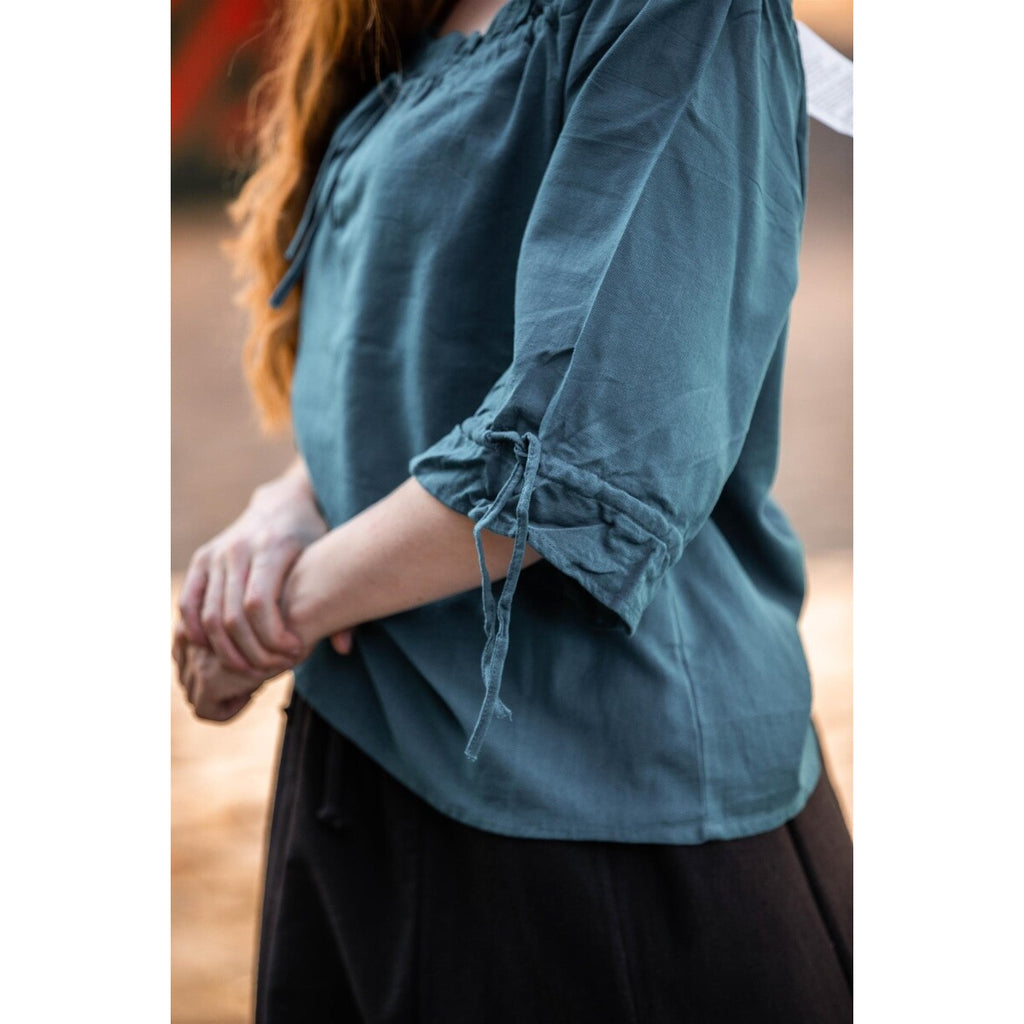 Immagine del prodotto Blusa medievale a maniche corte Vera blu