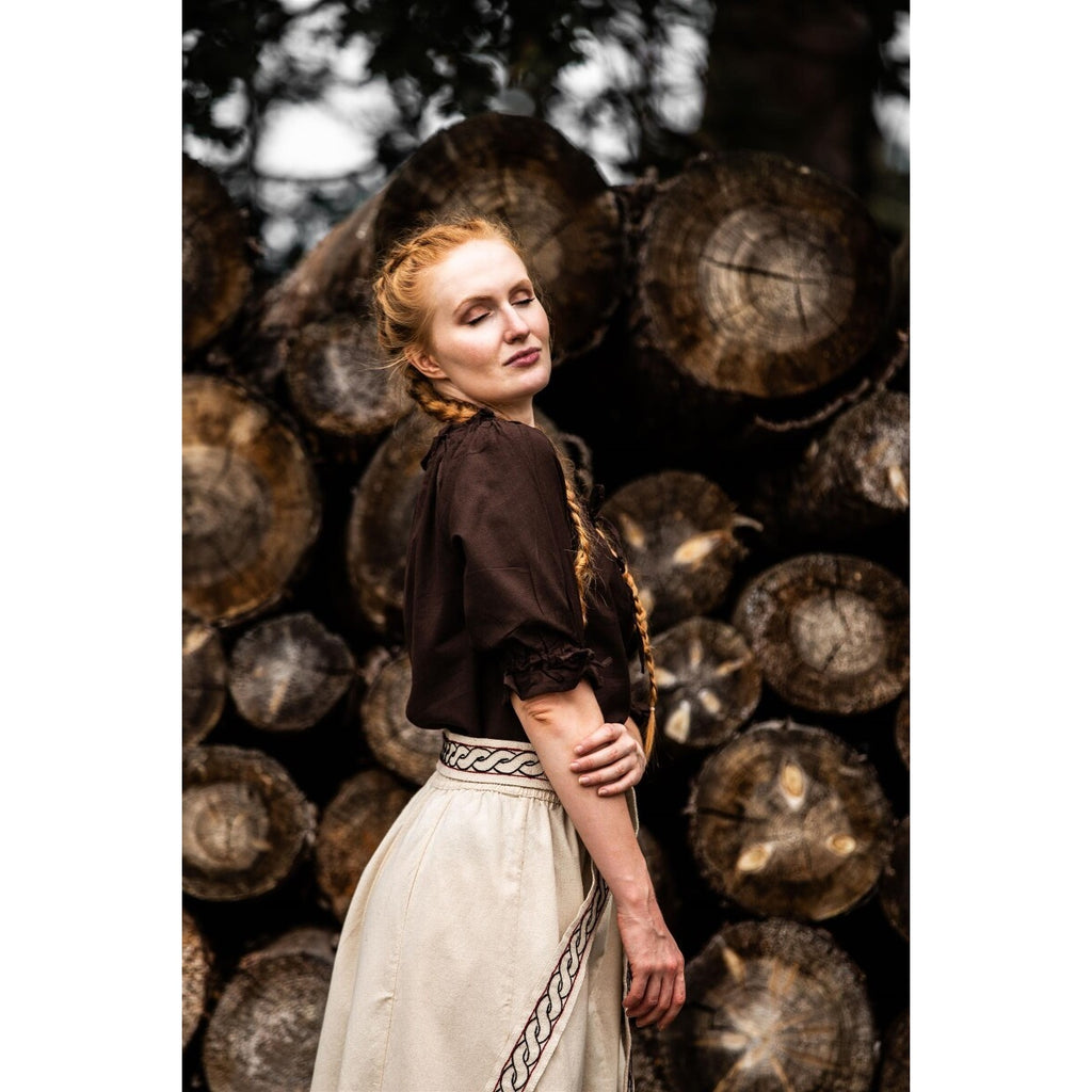 Immagine del prodotto Blusa medievale a maniche corte Vera marrone scuro