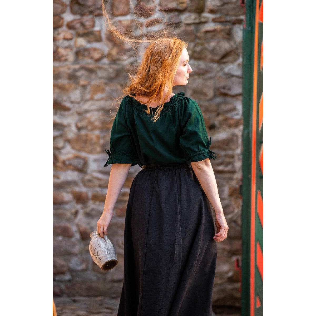 Produktbild Mittelalter Bluse Kurzarm Vera grün