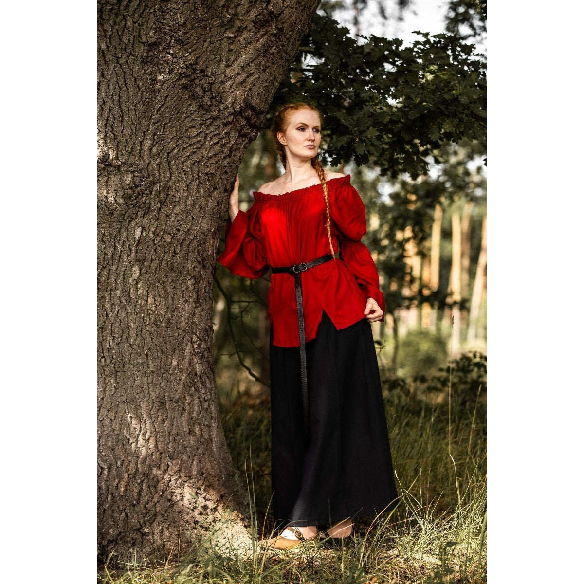Image produit Blouse médiévale Emma rouge