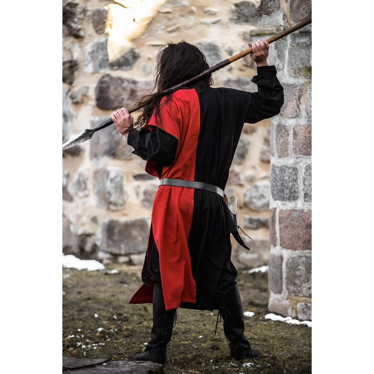 Image produit Tabard médiéval Frederick noir-rouge