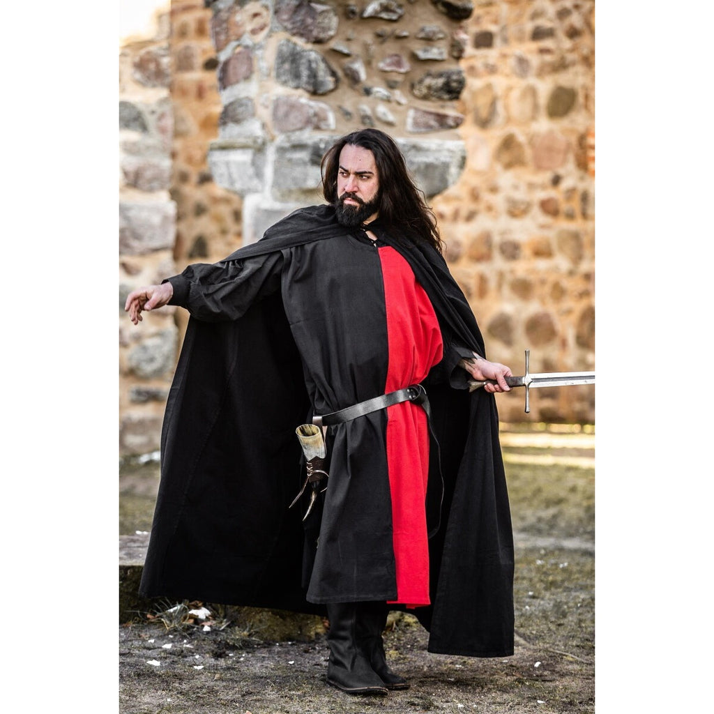 Image produit Tabard médiéval Frederick noir-rouge