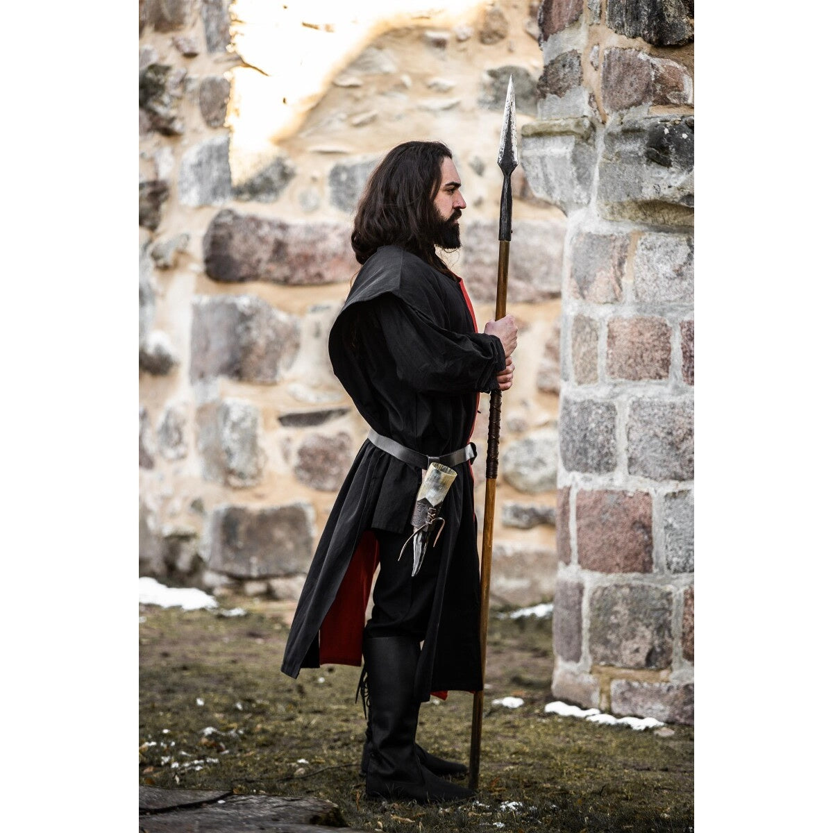 Image produit Tabard médiéval Frederick noir-rouge