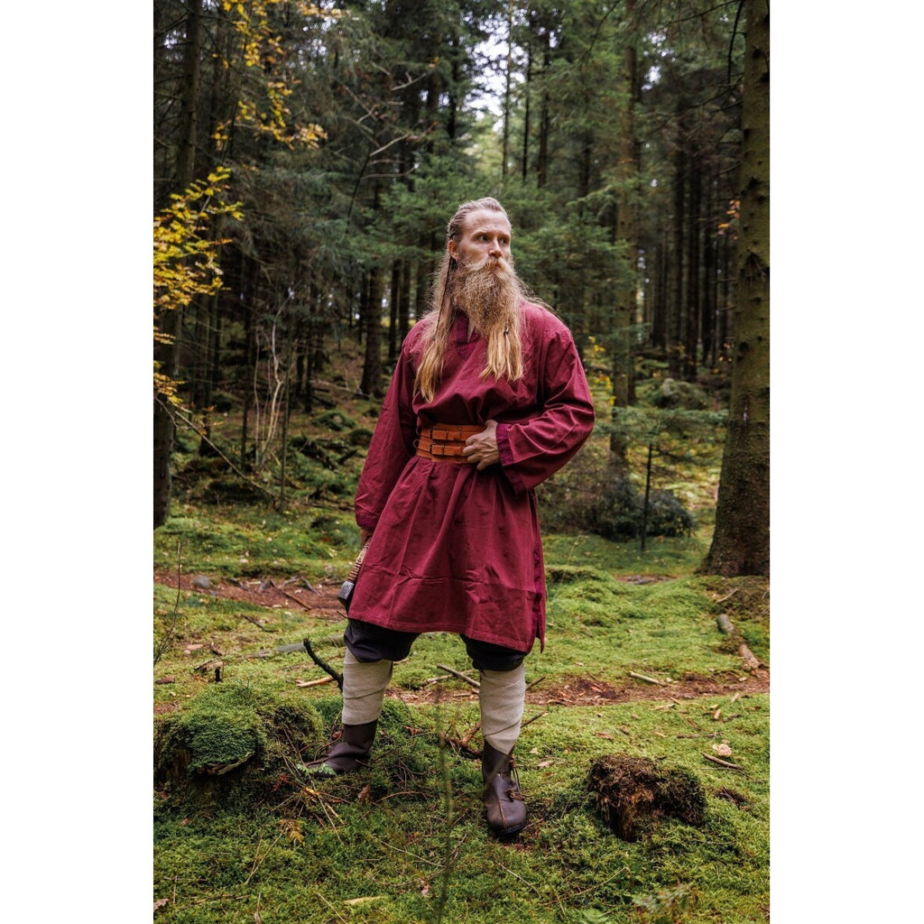 Image produit Tunique médiévale avec bordure Halvor rouge