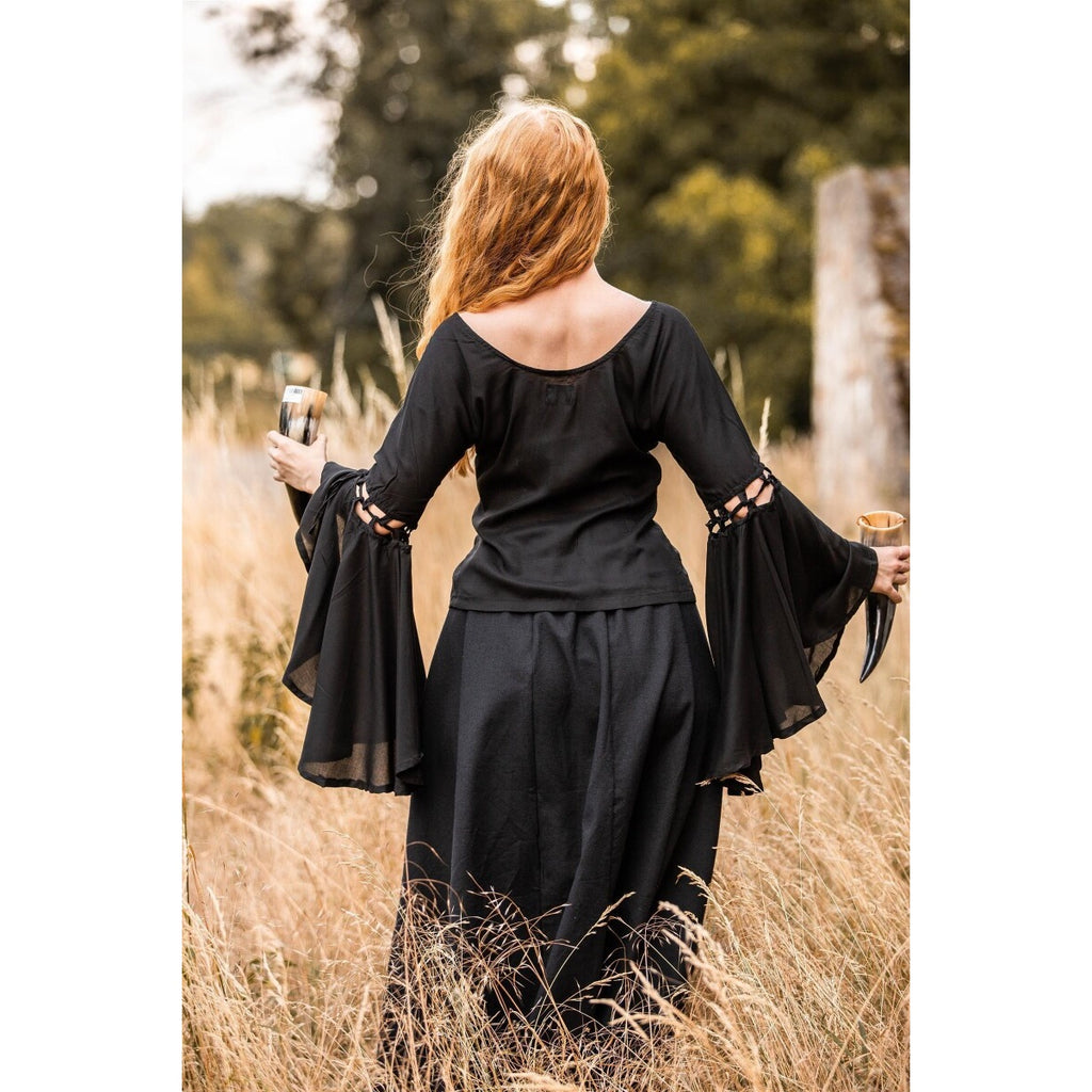 Image produit Blouse médiévale Carmen noire