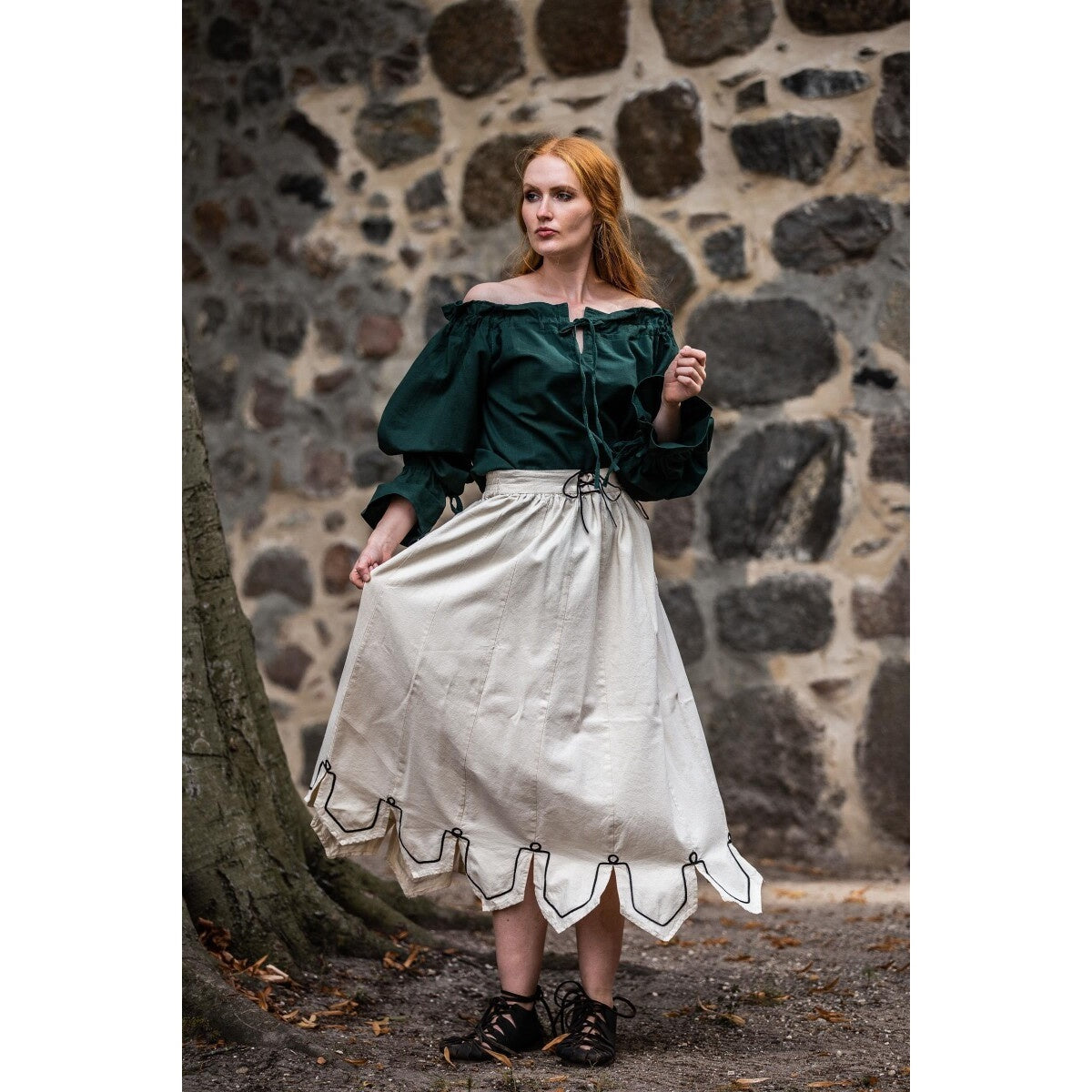 Image produit Blouse médiévale Morgan verte