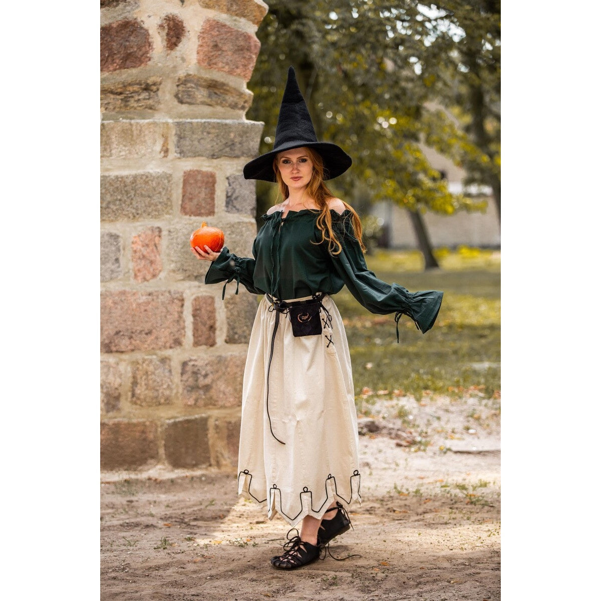 Image produit Blouse médiévale Morgan verte