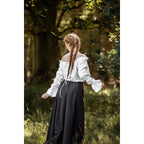 Image produit Blouse médiévale Morgan blanche