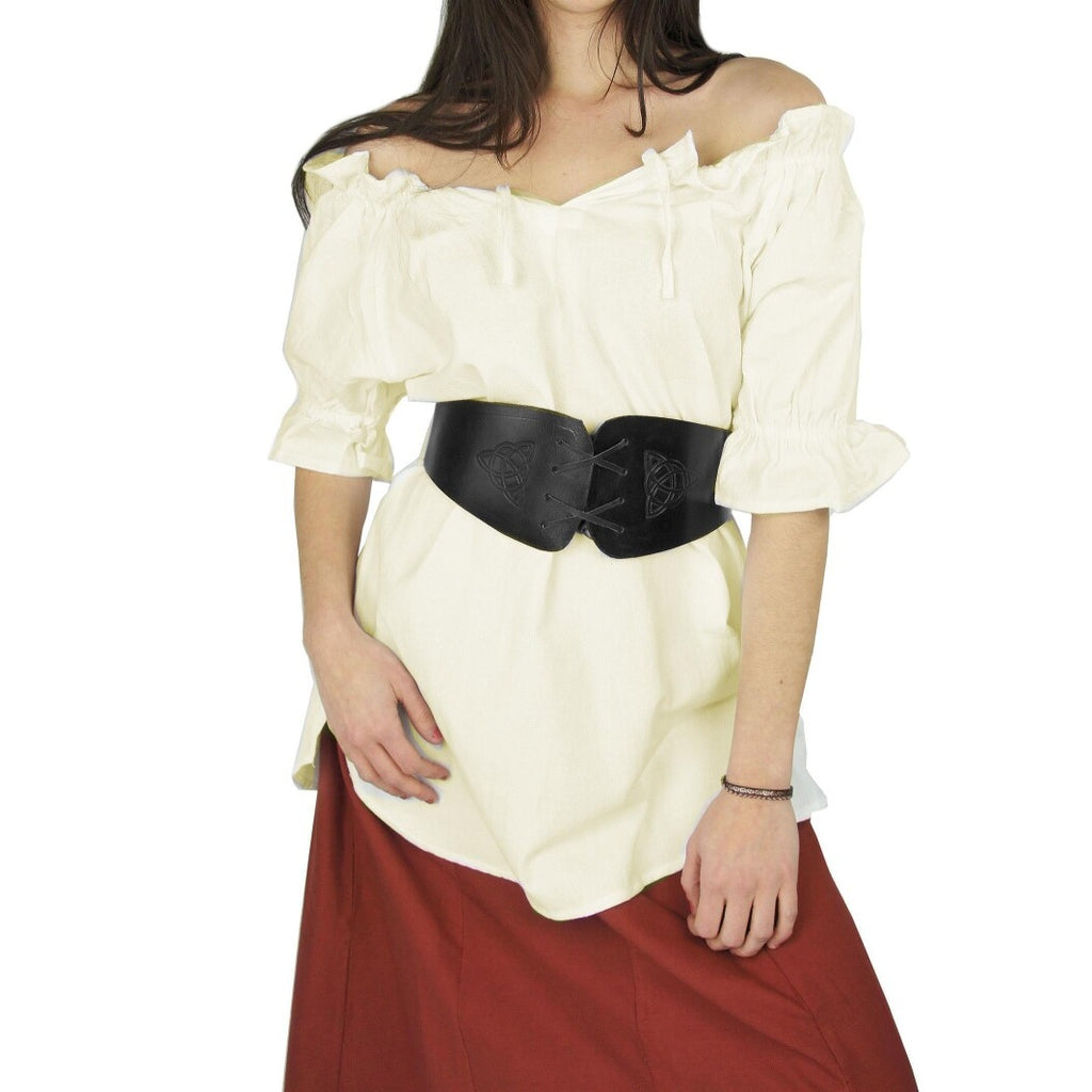 Produktbild Mittelalter Kurzarmbluse Verena beige