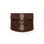 Image produit Bourse médiévale en cuir Will avec boucle dragon