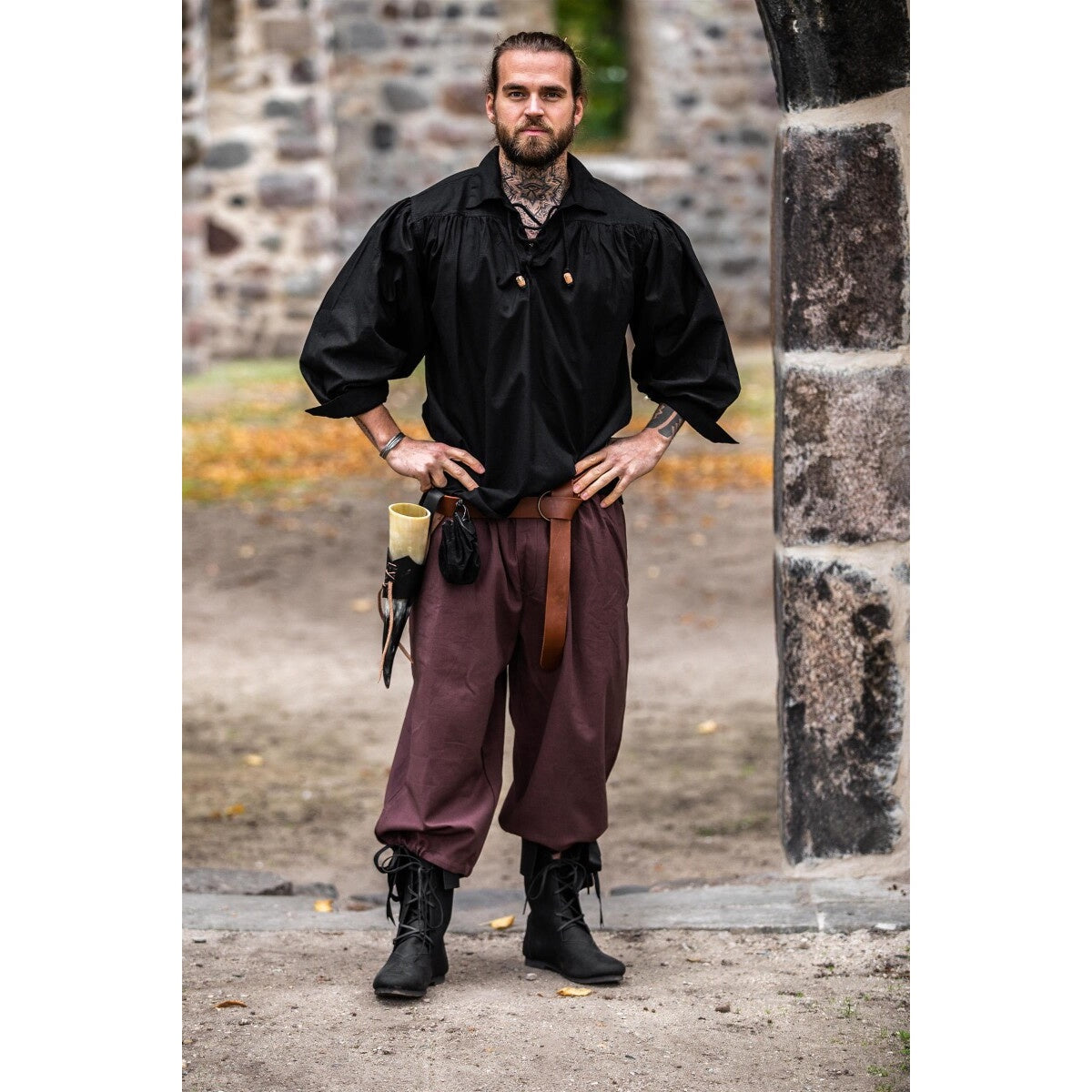 Immagine del prodotto Pantaloni medievali al ginocchio Vincent marrone scuro
