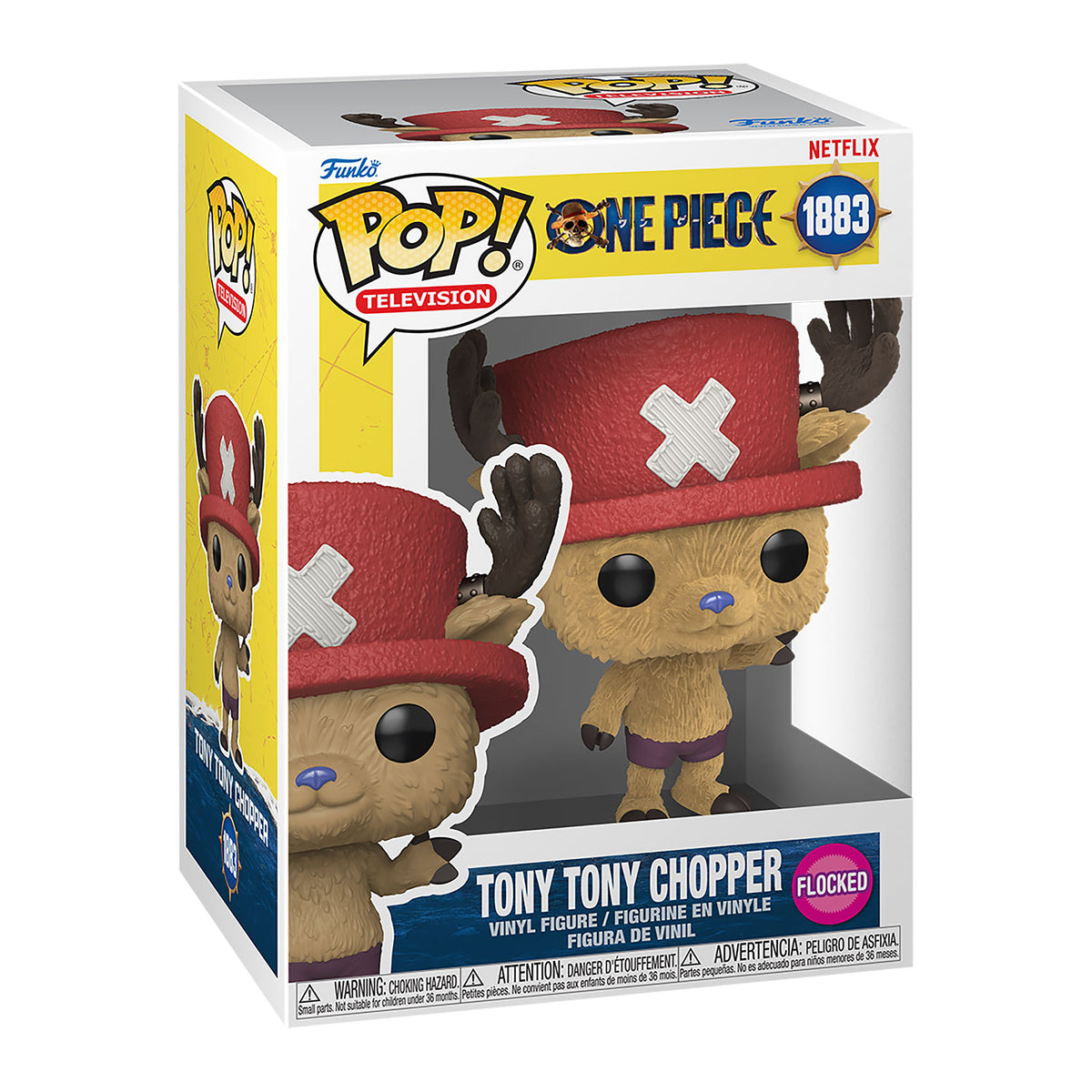 Image produit One Piece Netflix - Chopper (Flocked) figurine Funko Pop