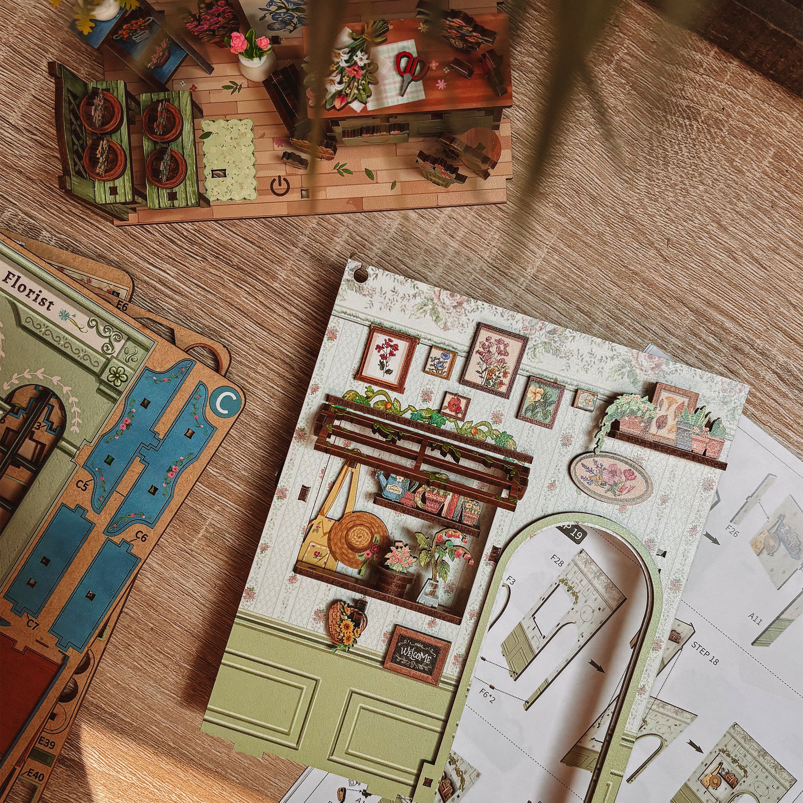 Produktbild CuteBee - Sunny Cafe Miniaturhaus Book Nook Modell Bausatz