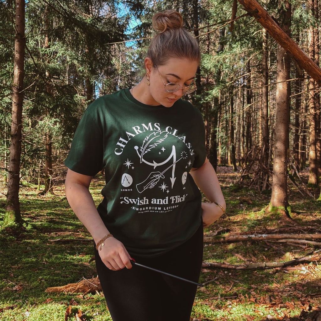 Immagine del prodotto T-shirt Arti Magiche Hogwarts verde - Harry Potter